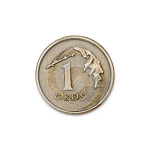 1Â grosz denomination circulation coin of Poland